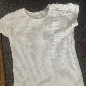 White Textured Top